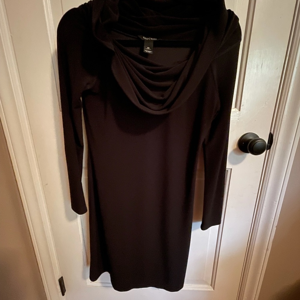 White House Black Market long sleeve cowl neck dress